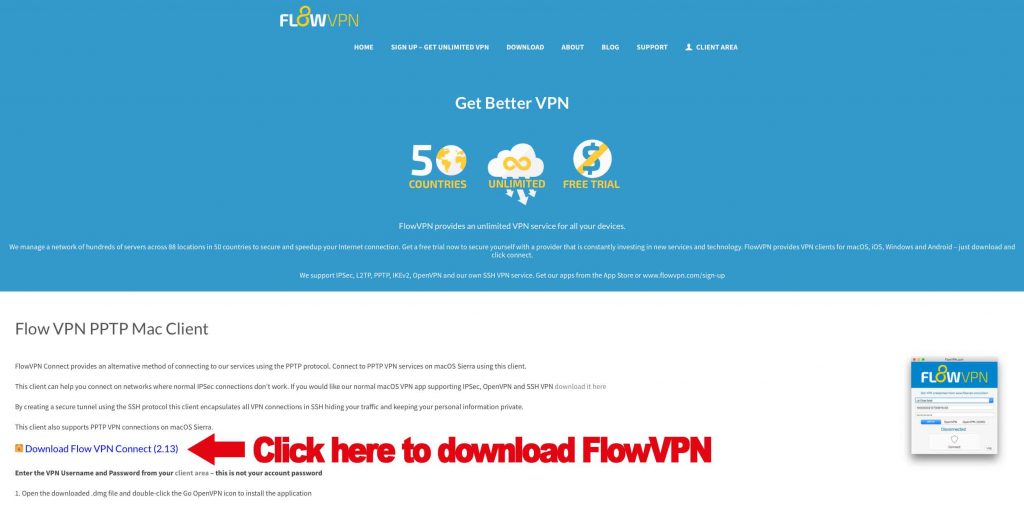 Download FlowVPN Client