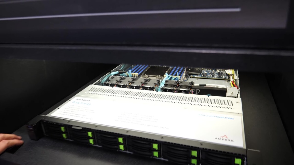 Server hardware like this Ampere rack node is the realistic floor for self-hosting a 320B MoE model